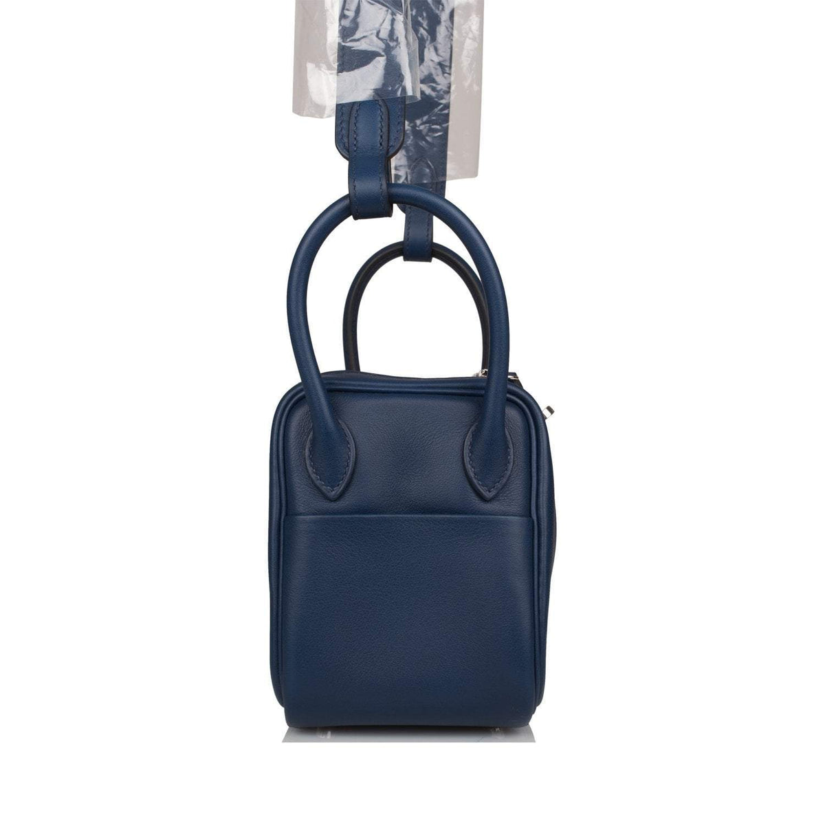 Hermes Bleu Navy Verso Swift Mini Lindy Palladium Hardware BagAg