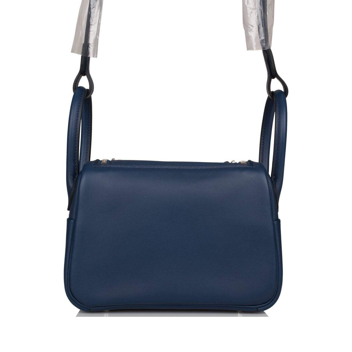 Hermes Bleu Navy Verso Swift Mini Lindy Palladium Hardware BagAg