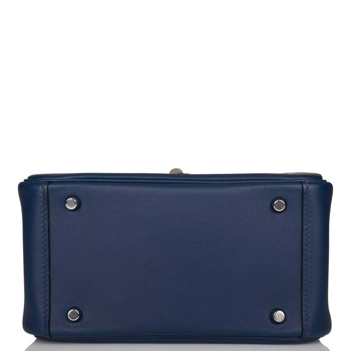 Hermes Bleu Navy Verso Swift Mini Lindy Palladium Hardware BagAg