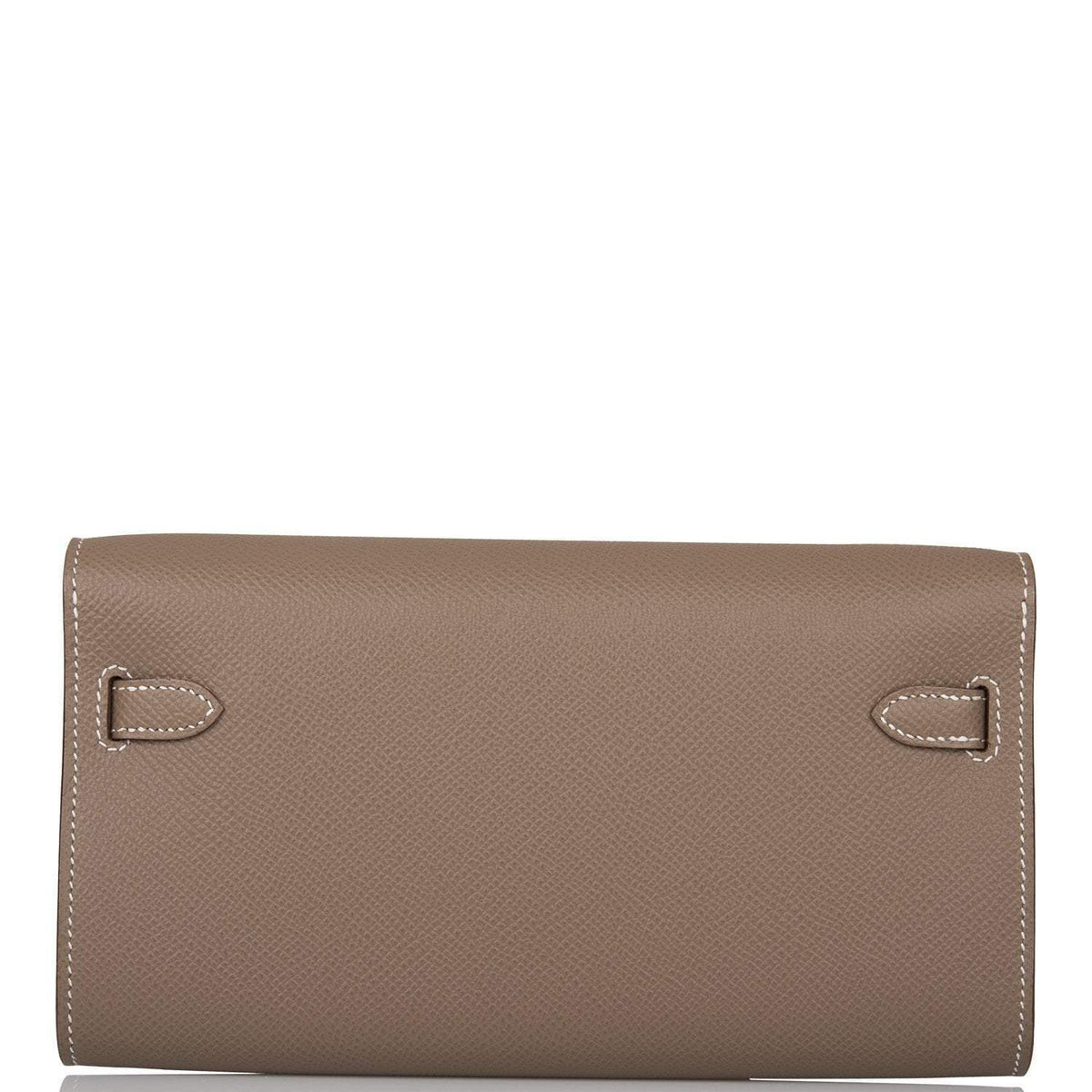 Hermes Etoupe Epsom Kelly Wallet To Go Palladium Hardware Hermes