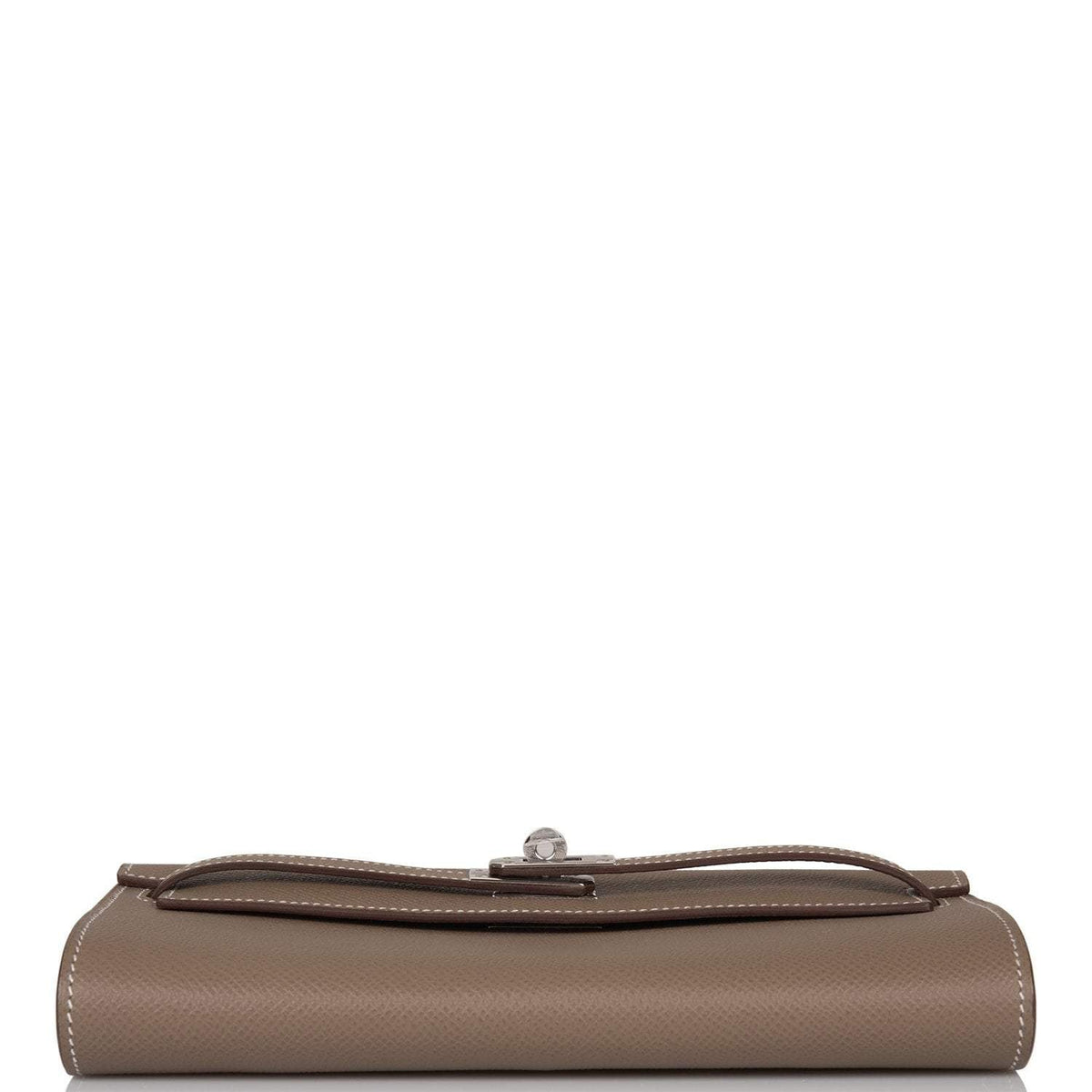 Hermes Etoupe Epsom Kelly Wallet To Go Palladium Hardware Hermes