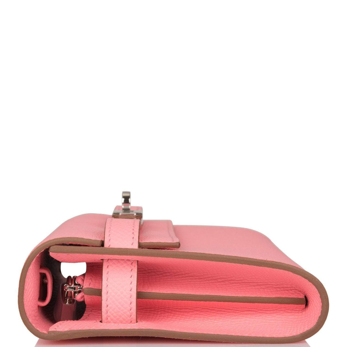 Hermes Kelly Wallet To Go Rose Confetti Epsom Palladium Hardware Hermes