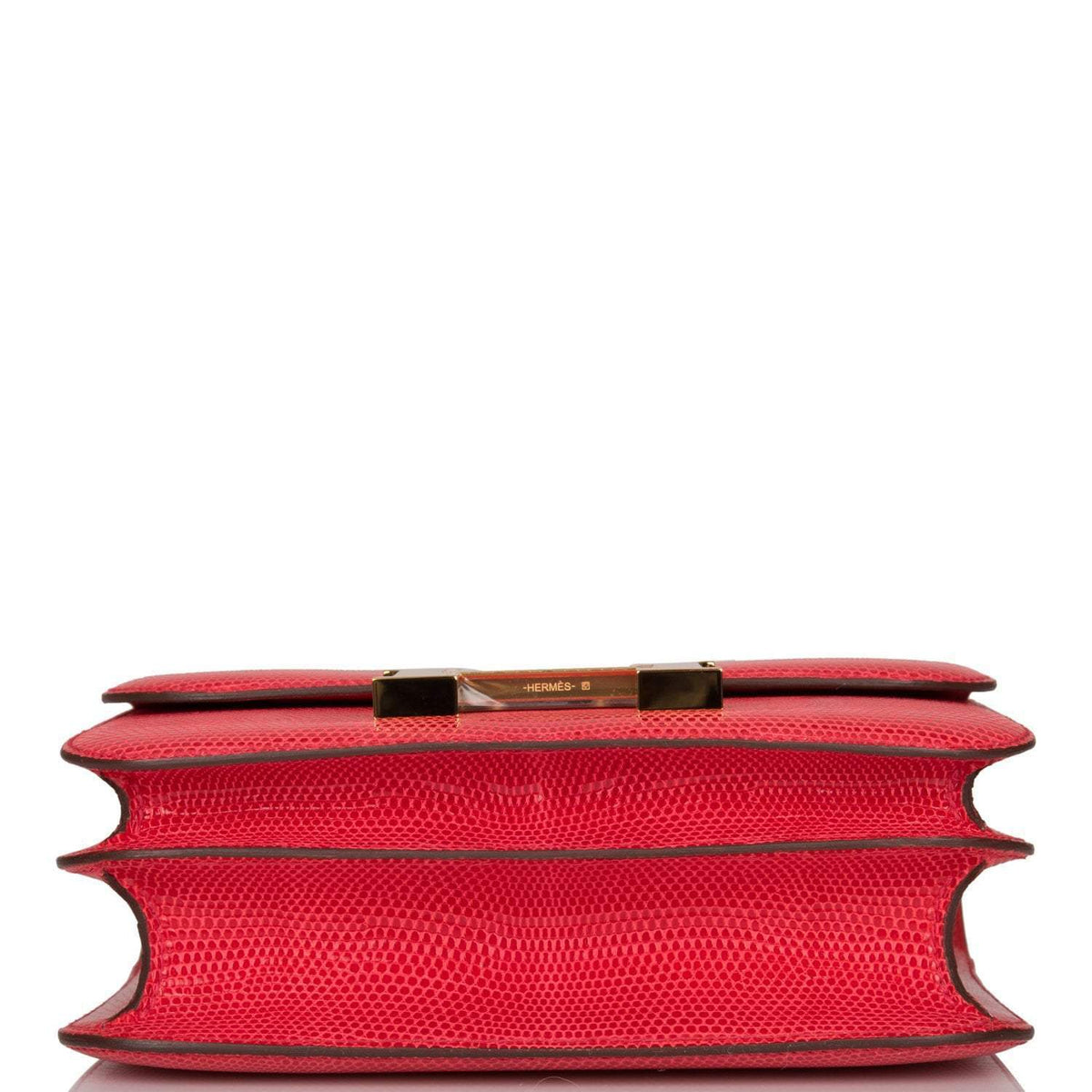 Hermes Mini Constance 18 Rouge Exotique Lizard Niloticus Gold Hardware Hermes