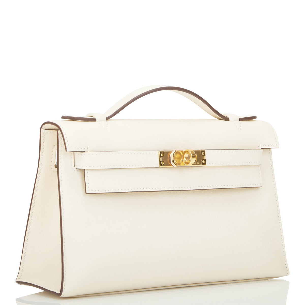 Hermes Nata Swift Mini Kelly Pochette Gold Hardware BagAg