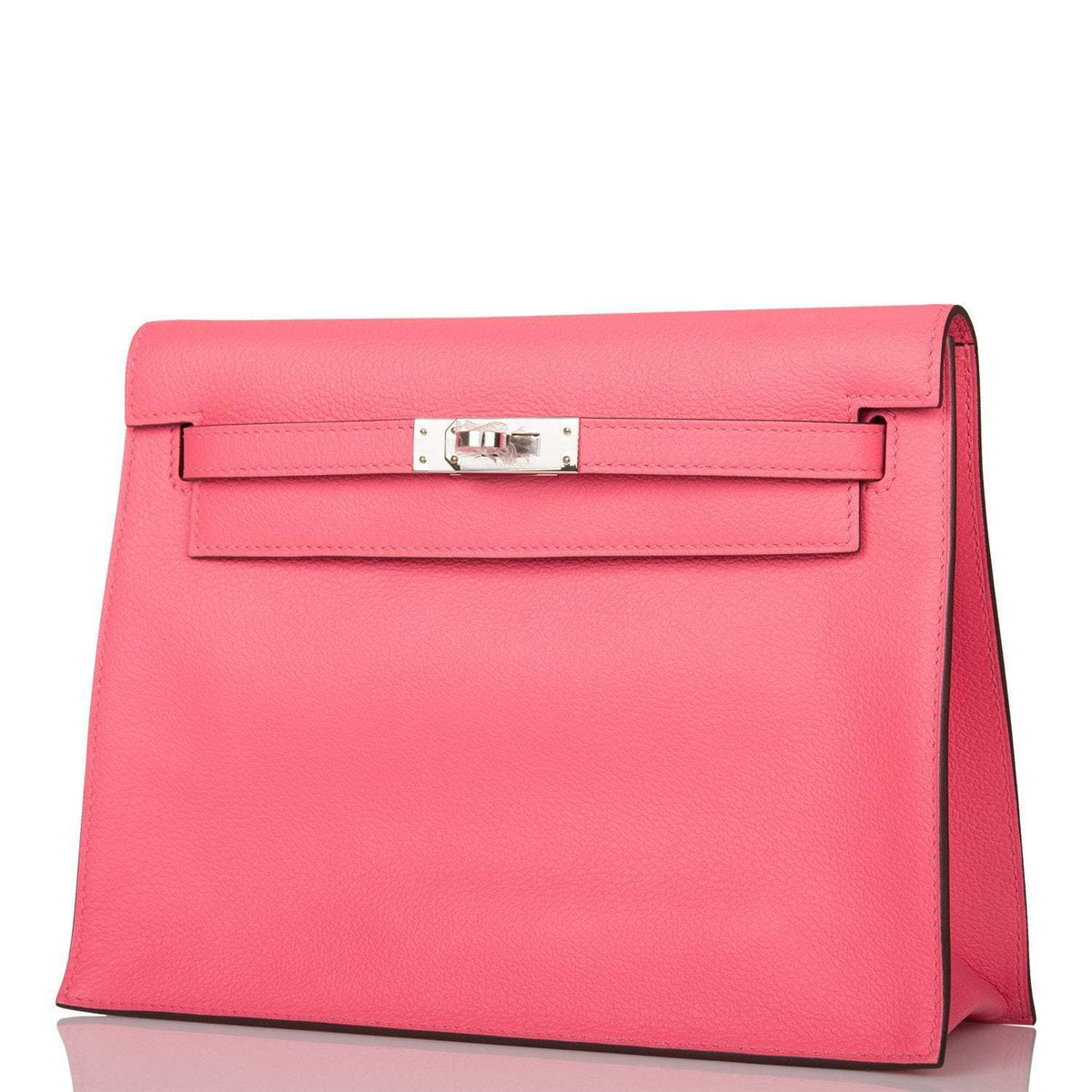 Hermes Rose Azalee Evercolor Kelly Danse Palladium Hardware Hermes