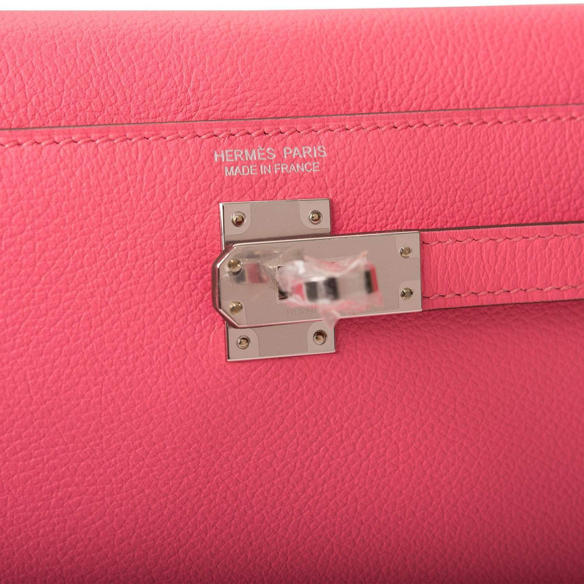 Hermes Rose Azalee Evercolor Kelly Danse Palladium Hardware Hermes