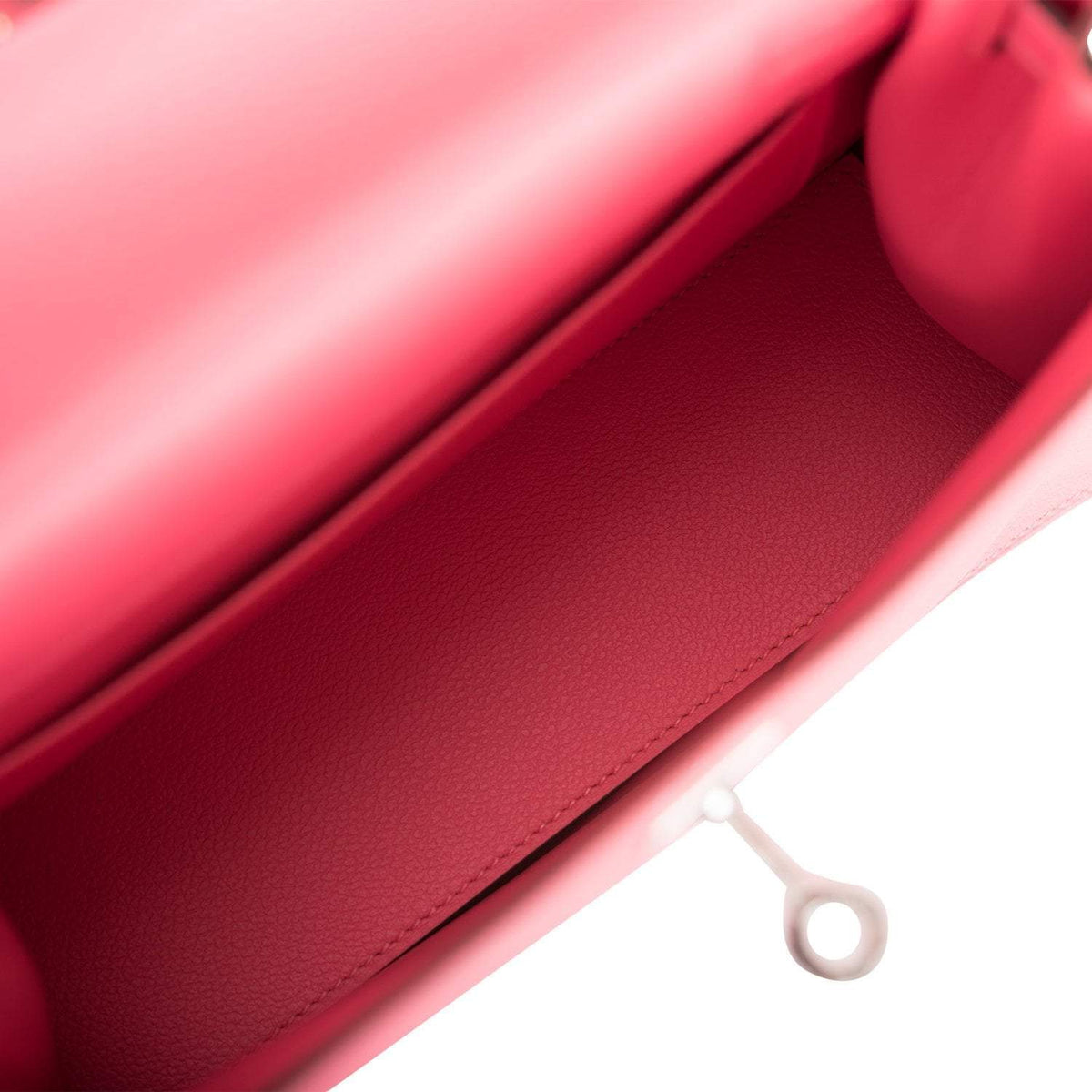 Hermes Rose Azalee Evercolor Kelly Danse Palladium Hardware Hermes