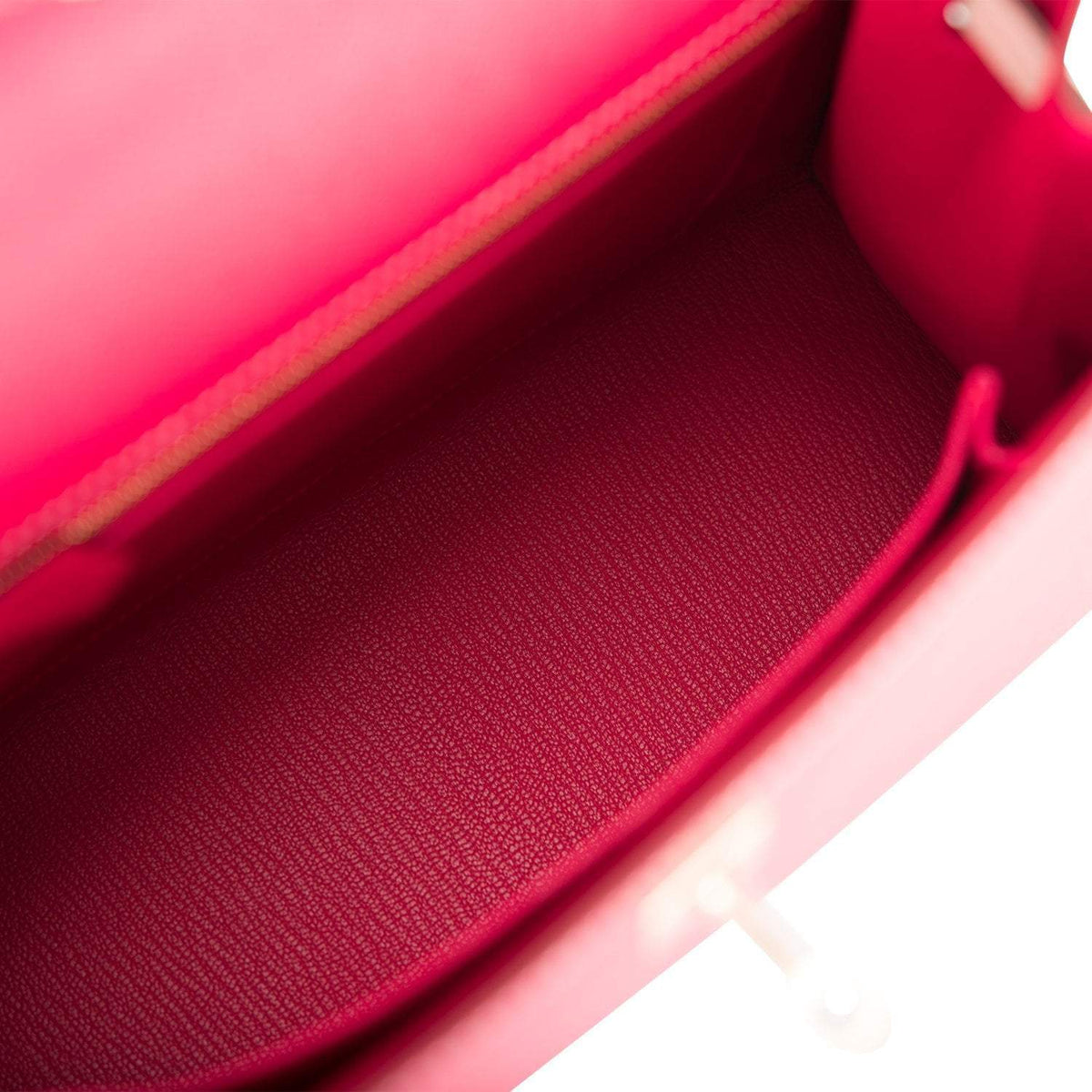 Hermes Kelly 25cm  Bi-Color Rose Extreme and Craie Epsom Sellier Permabrass Hardware Hermes