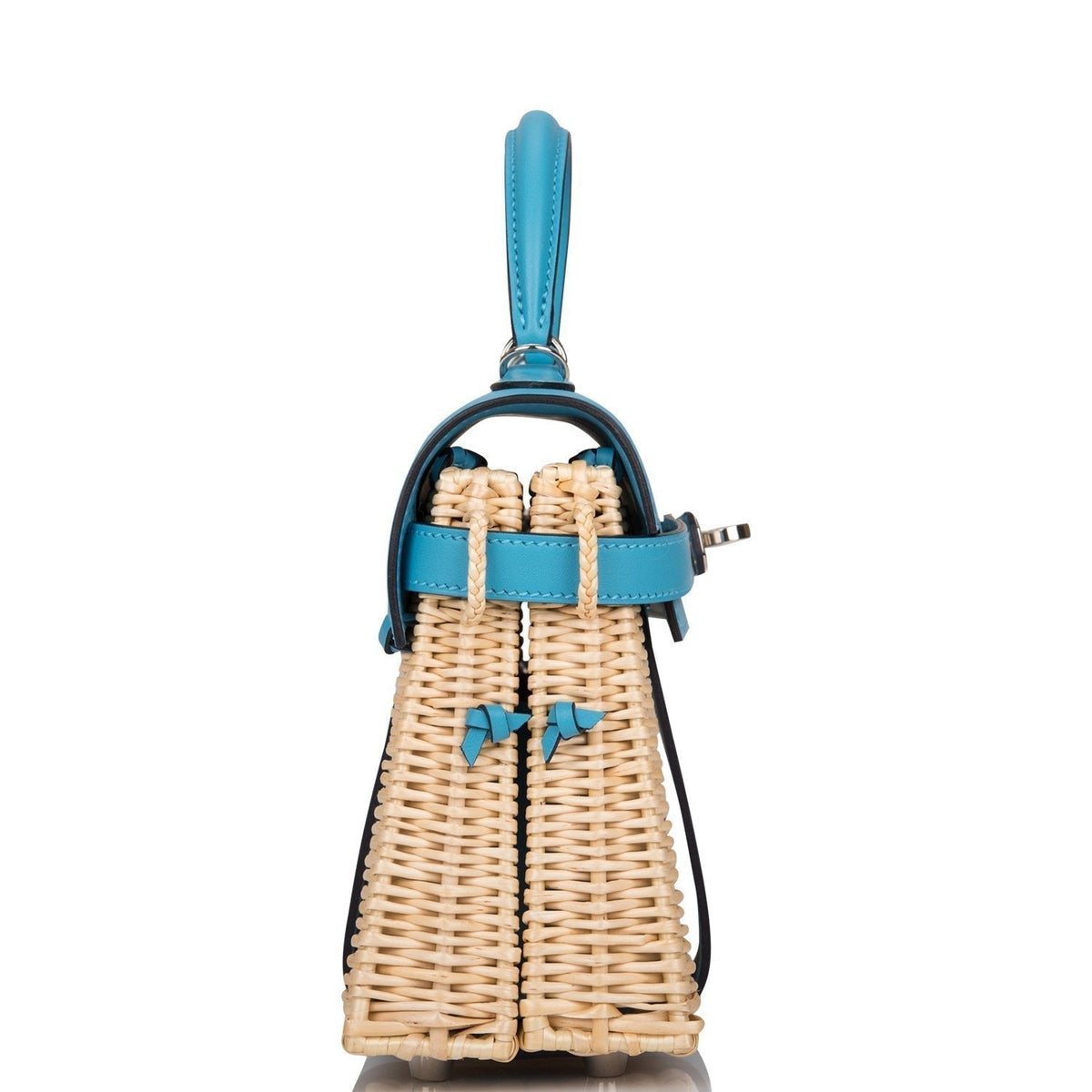 Hermes Bleu du Nord Swift Mini Picnic Kelly Bag 20cm Palladium Hardware BagAg
