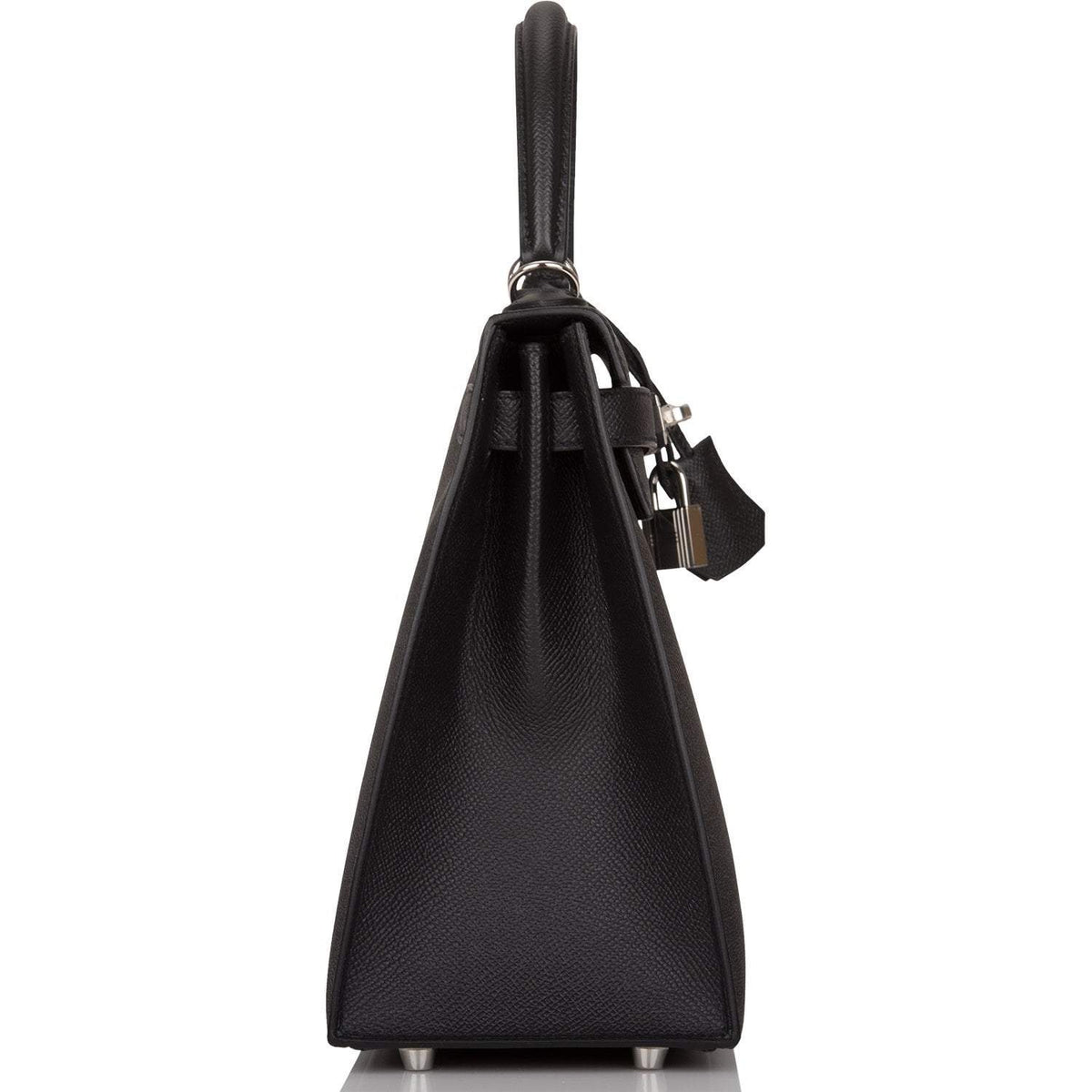 Hermes Black Epsom Sellier Kelly 28cm Palladium Hardware Hermes