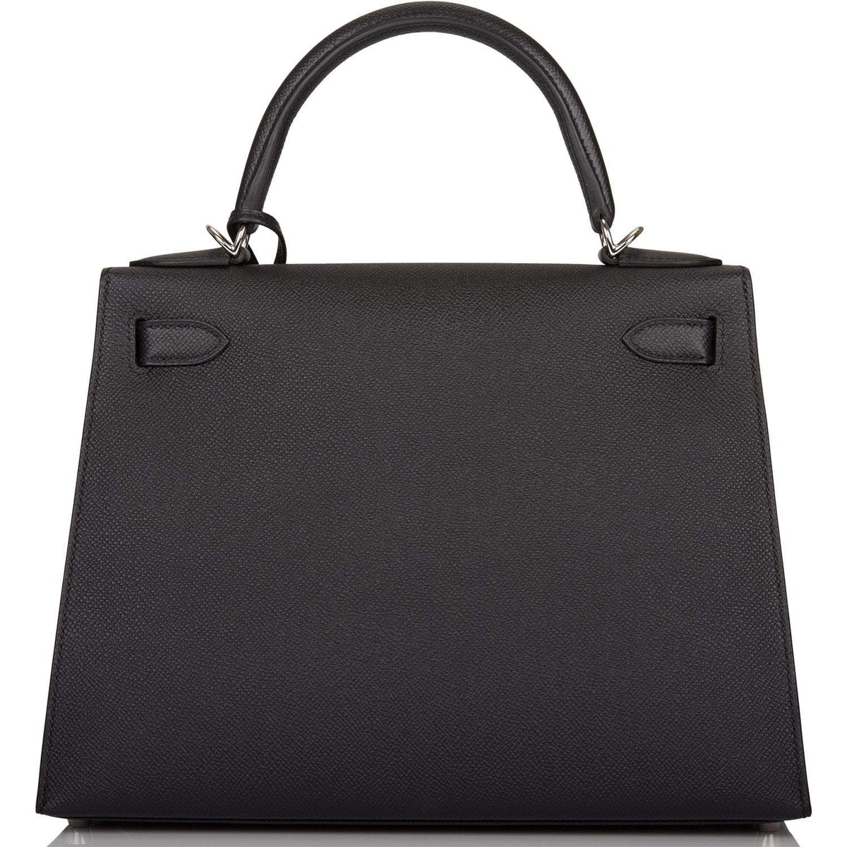 Hermes Black Epsom Sellier Kelly 28cm Palladium Hardware Hermes
