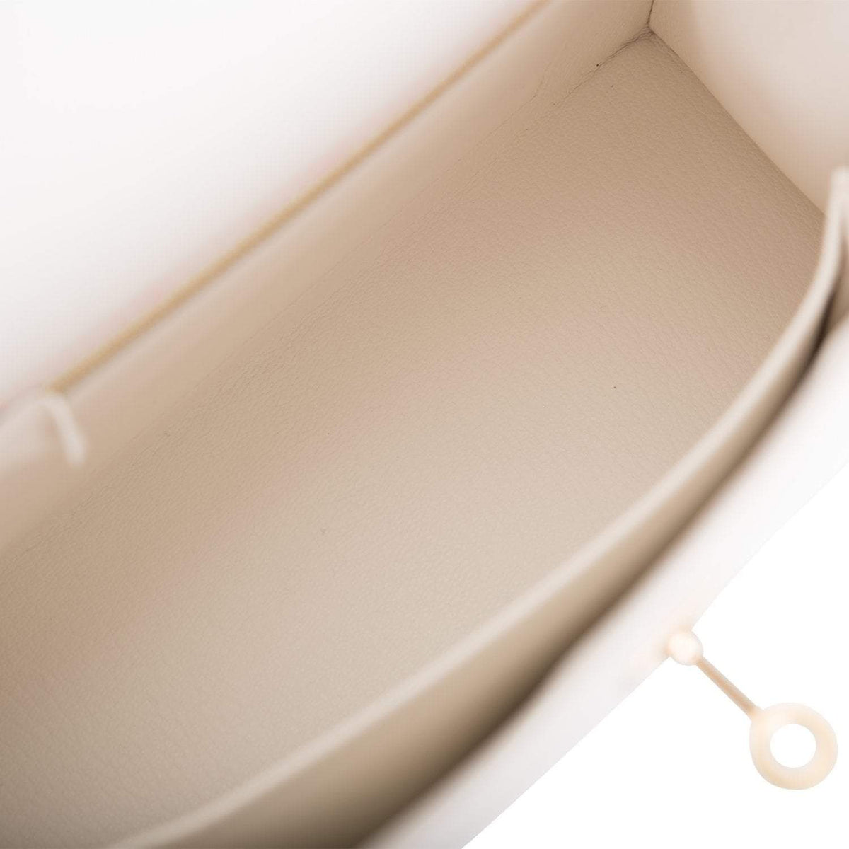 Hermes Horseshoe Stamp (HSS) Bi-Color White and Rose Azalee Epsom Sellier Kelly 25cm Permabrass Hardware Hermes