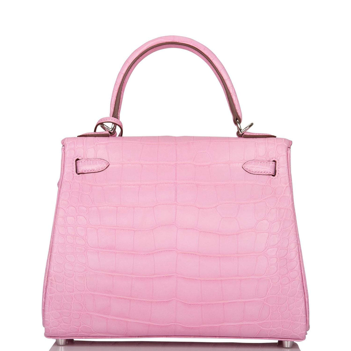 Hermes Bubblegum 5P Matte Alligator Retourne Kelly 25cm Palladium Hardware Hermes
