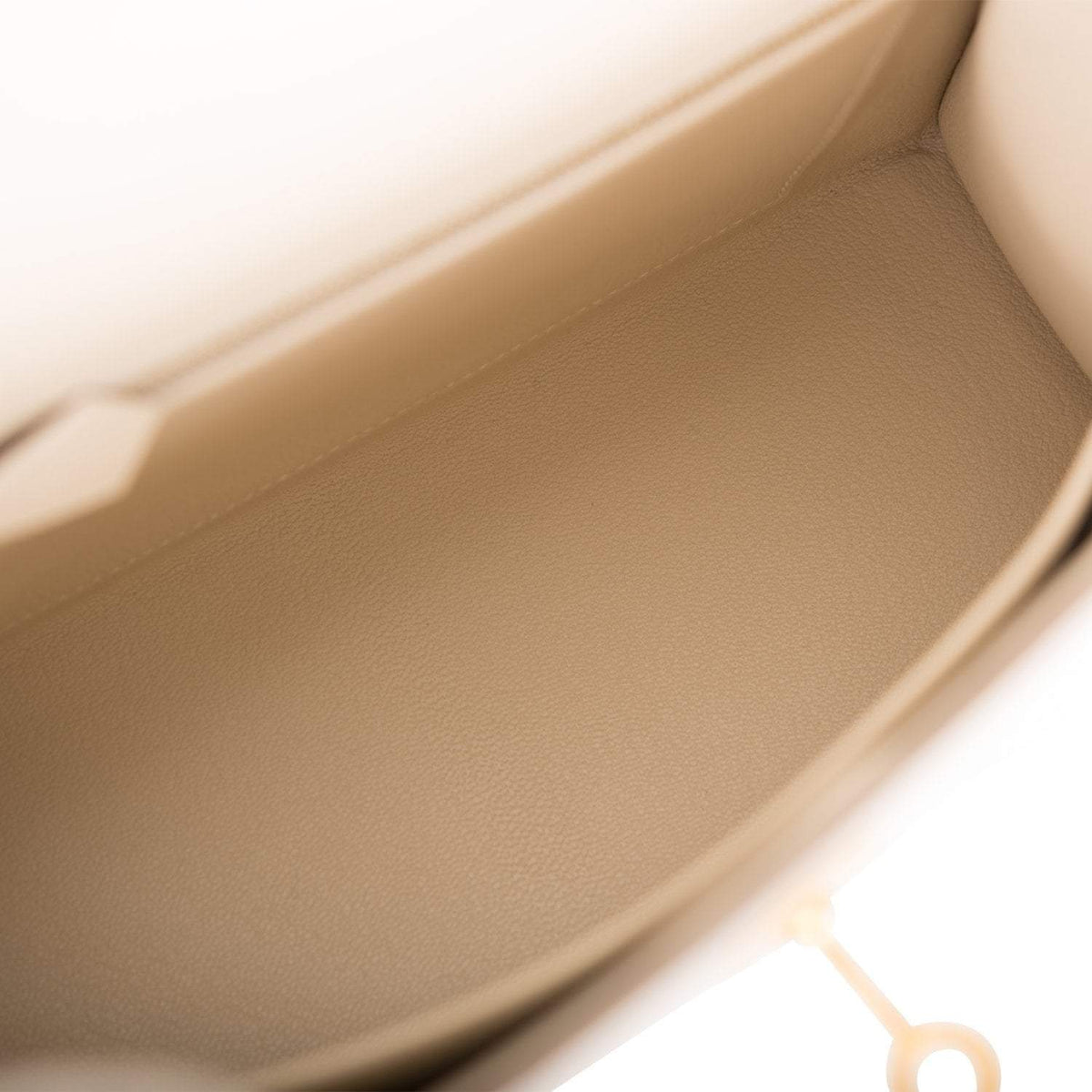 Hermes Kelly 25cm Bi-Color Craie and Etoupe Epsom Sellier  Brushed Gold Hardware Hermes