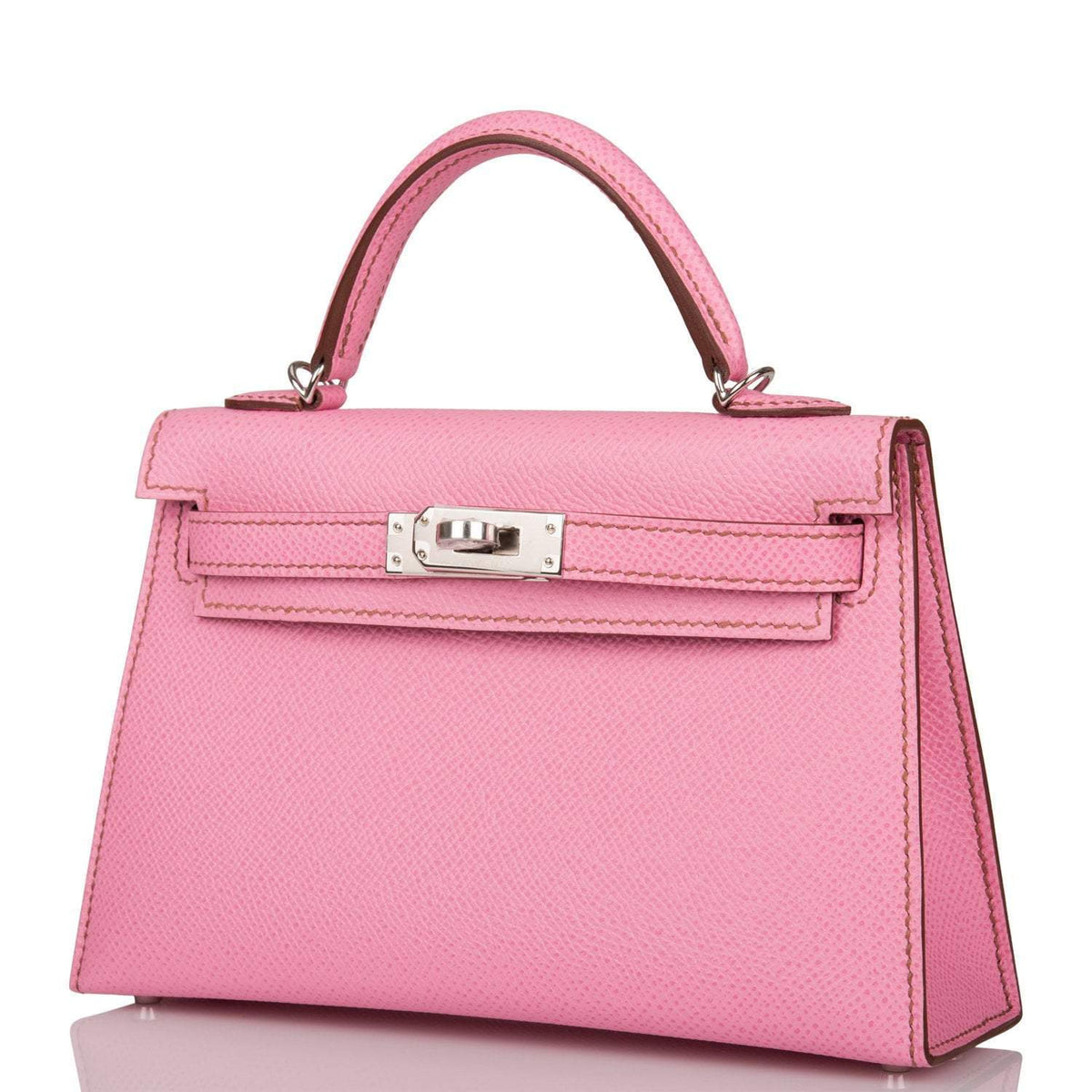 Hermes Bubblegum 5p Epsom Sellier Kelly 20cm Palladium Hardware BagAg