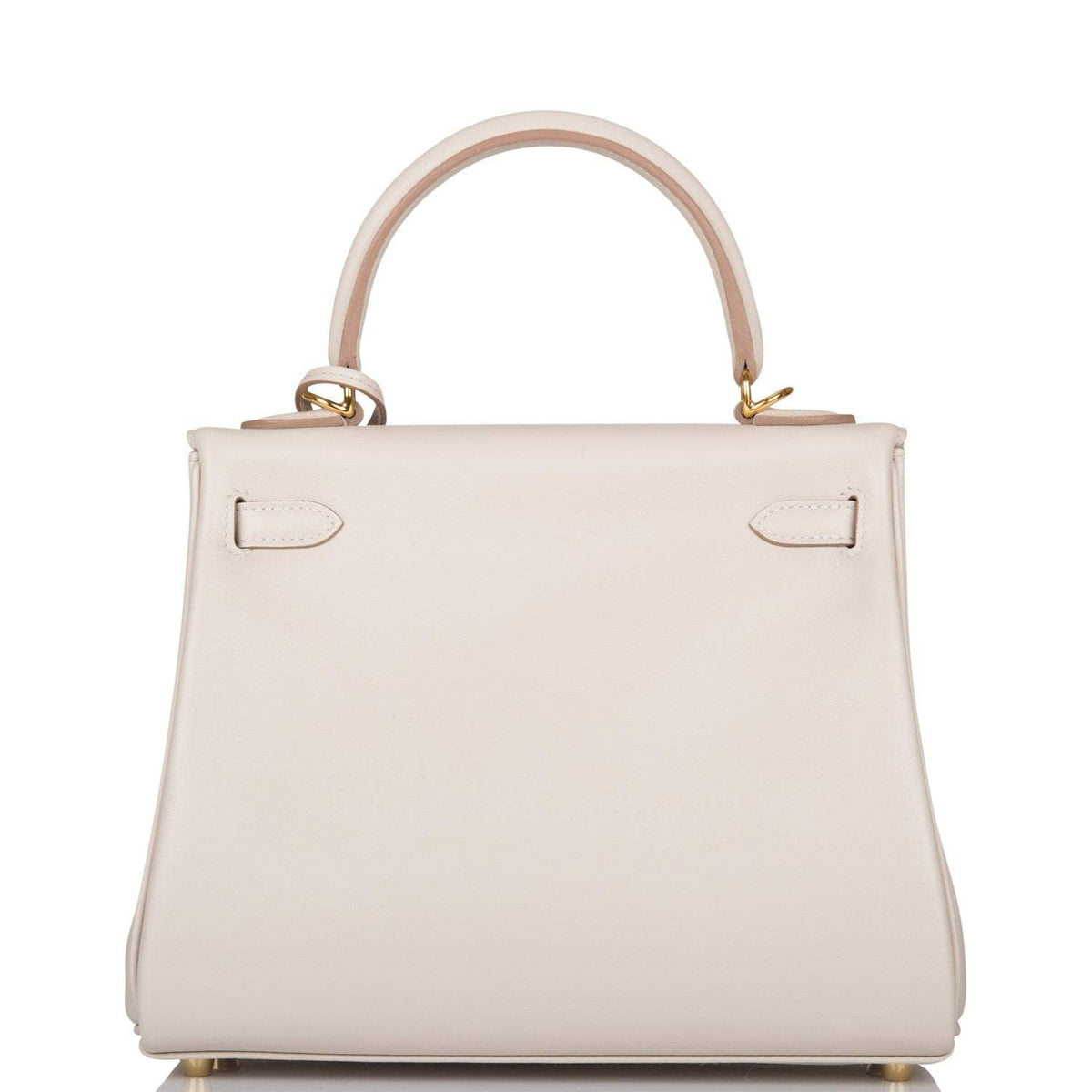 Hermes Gris Perle Swift Retourne Kelly 25cm Gold Hardware BagAg