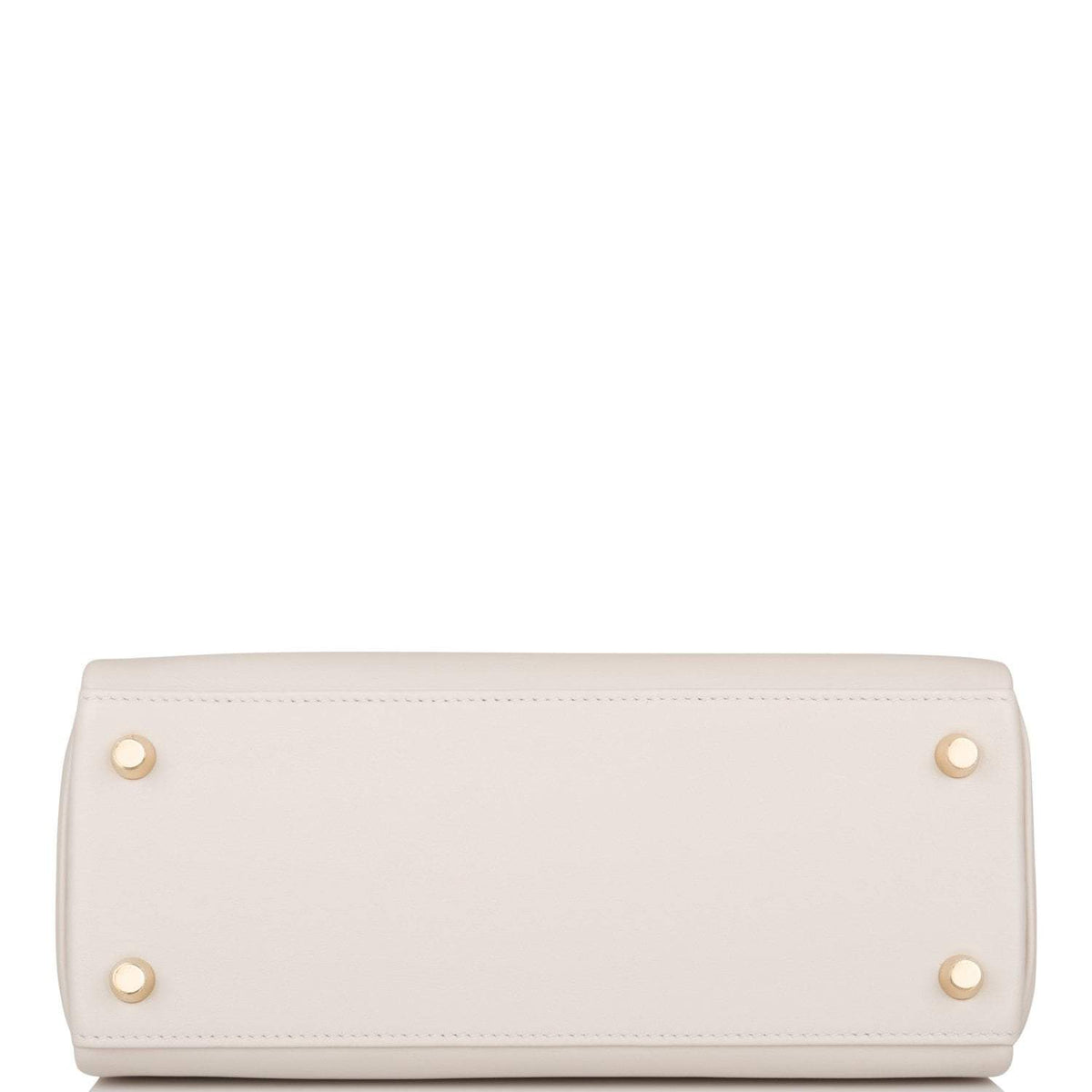 Hermes Gris Perle Swift Retourne Kelly 25cm Gold Hardware BagAg