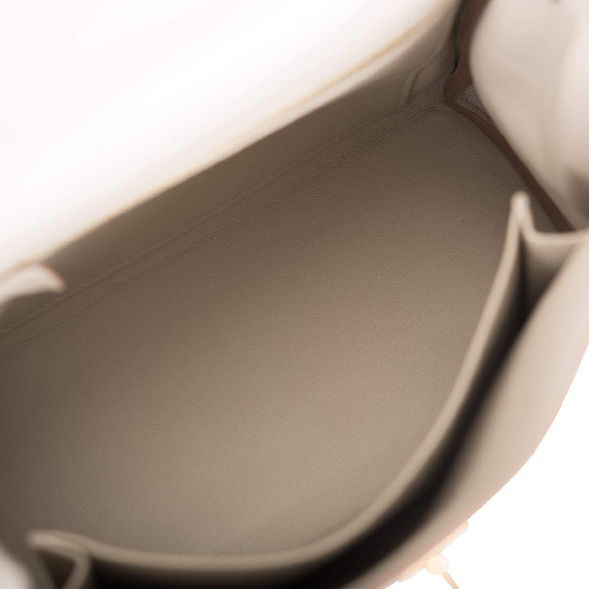Hermes Gris Perle Swift Retourne Kelly 25cm Gold Hardware BagAg