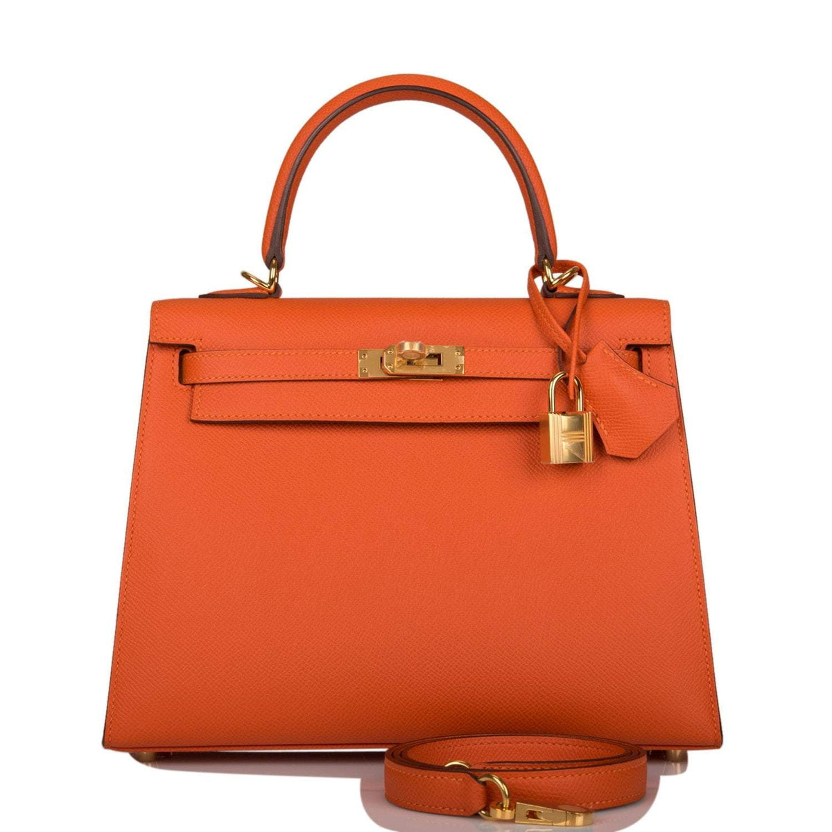 Hermes Feu Epsom Sellier Kelly 25cm Gold Hardware BagAg