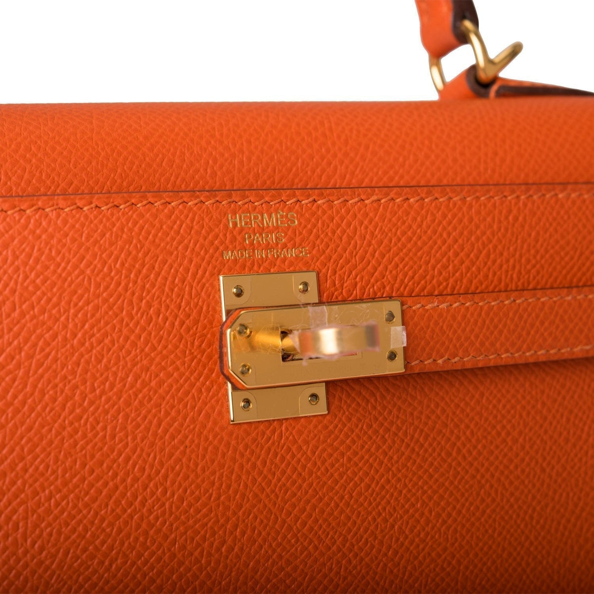 Hermes Feu Epsom Sellier Kelly 25cm Gold Hardware BagAg
