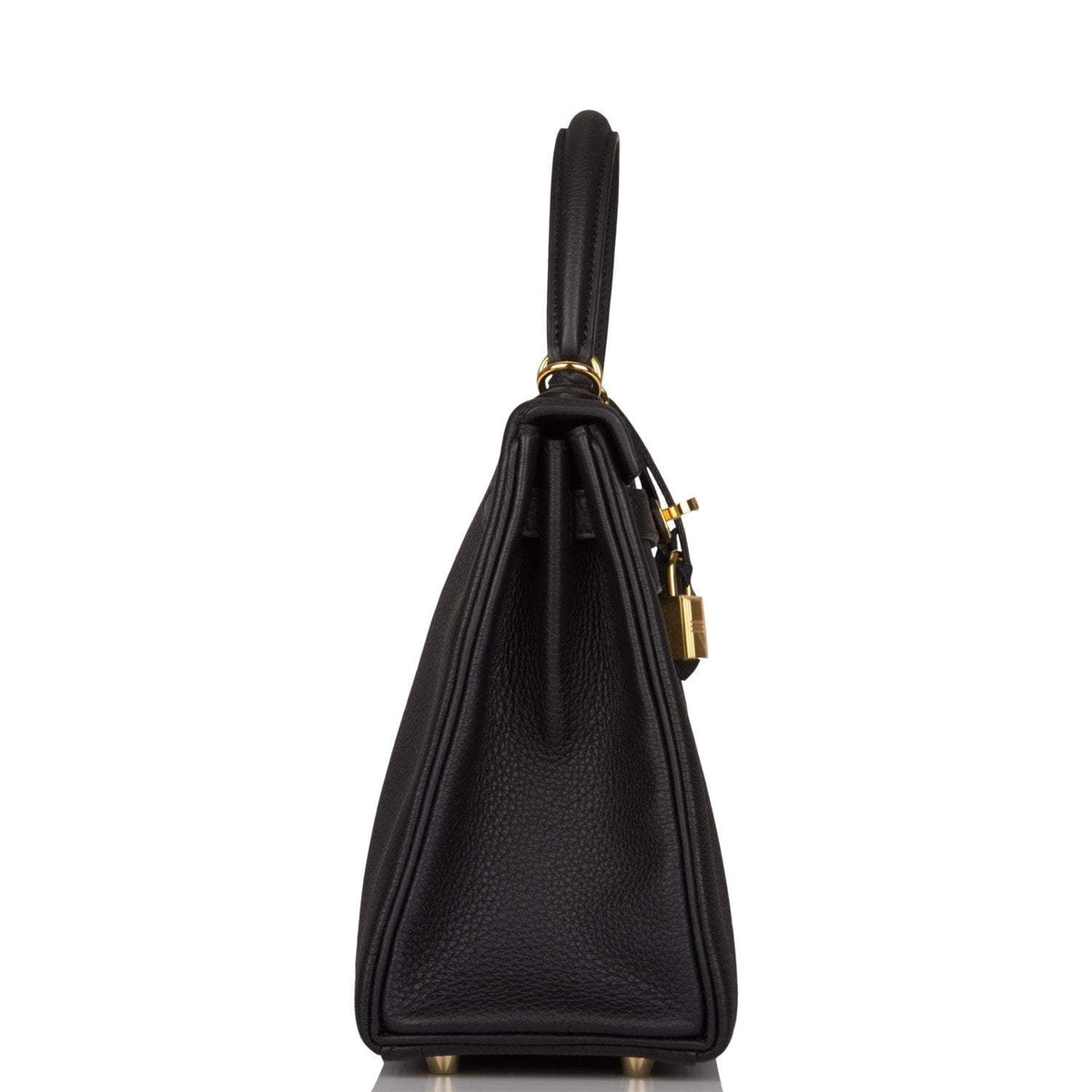 Hermes Black Togo Retourne Kelly 25cm Gold Hardware