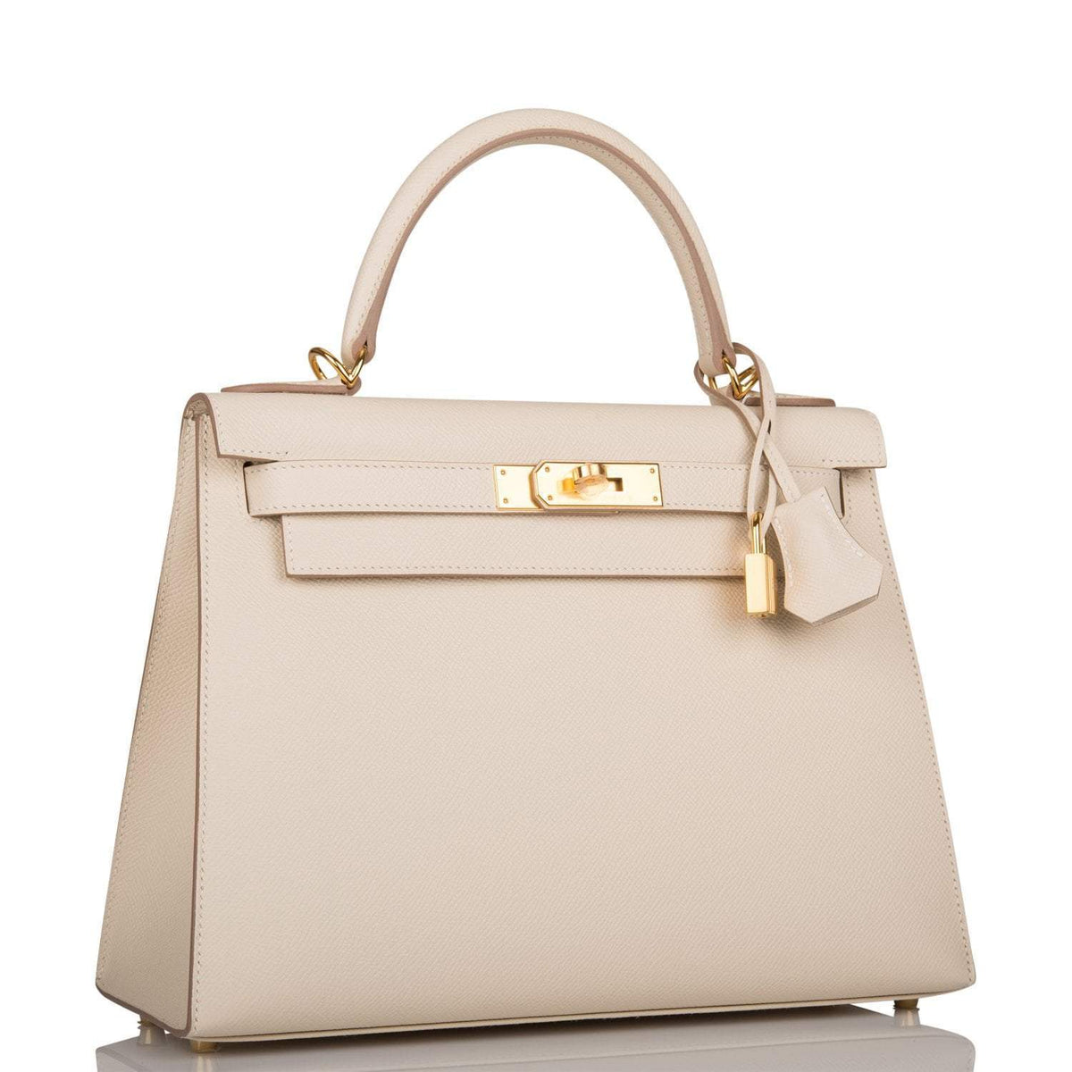 Hermes Craie Epsom Sellier Kelly 28cm Gold Hardware BagAg