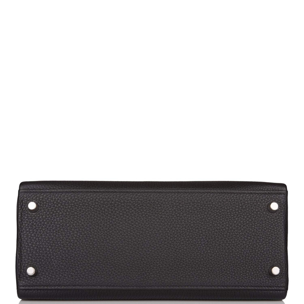 Hermes Black Togo Retourne Kelly 28cm Palladium Hardware BagAg