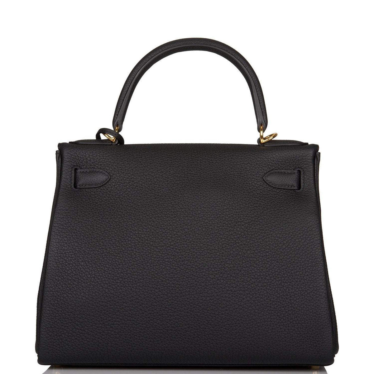 Hermes Black Togo Retourne Kelly 28cm Gold Hardware BagAg