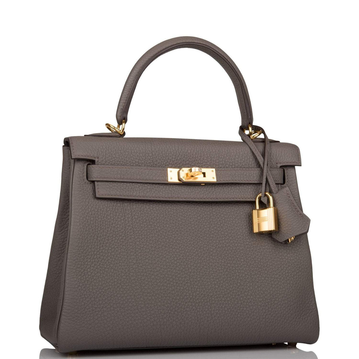 Hermes Etain Togo Retourne Kelly 25cm Gold Hardware BagAg