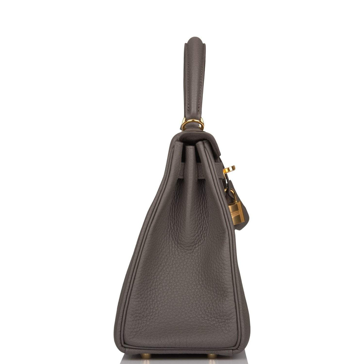 Hermes Etain Togo Retourne Kelly 25cm Gold Hardware BagAg