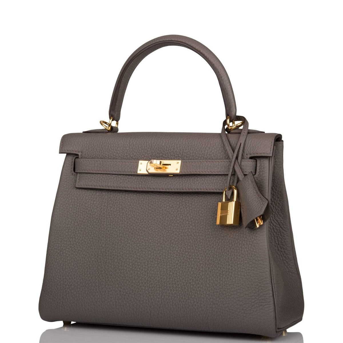 Hermes Etain Togo Retourne Kelly 25cm Gold Hardware BagAg