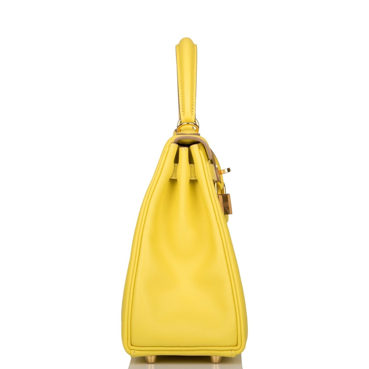 Hermes Lime Swift Retourne Kelly 25cm Gold Hardware BagAg
