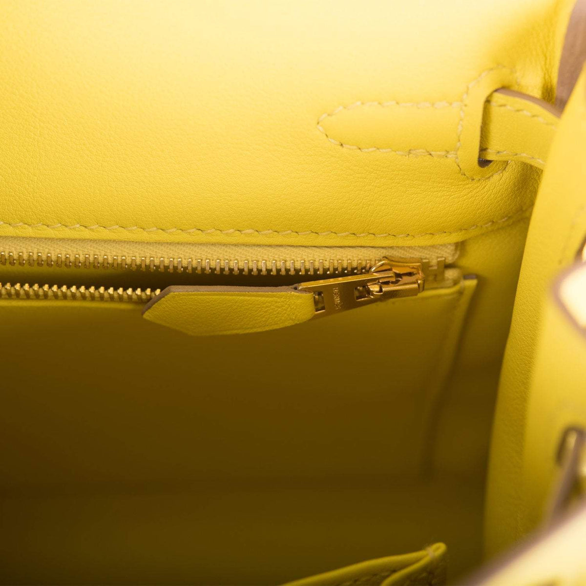 Hermes Lime Swift Retourne Kelly 25cm Gold Hardware BagAg