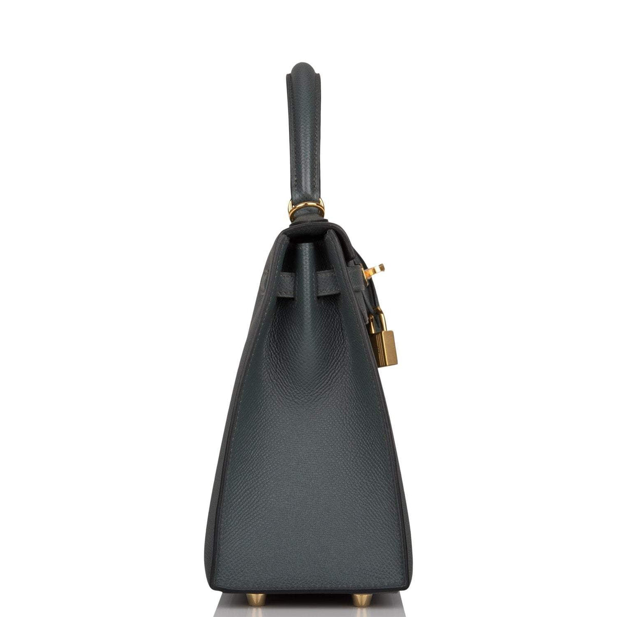 Hermes Bleu Orage Epsom Sellier Kelly 25cm Gold Hardware BagAg