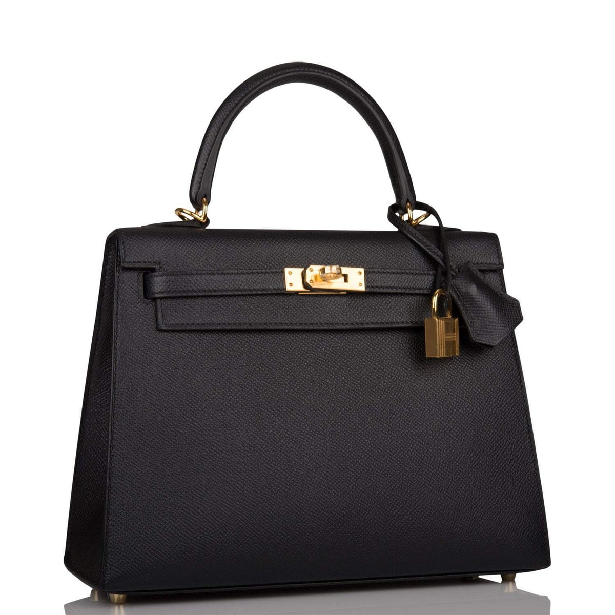 Hermes Black Epsom Sellier Kelly 25cm Gold Hardware Hermes