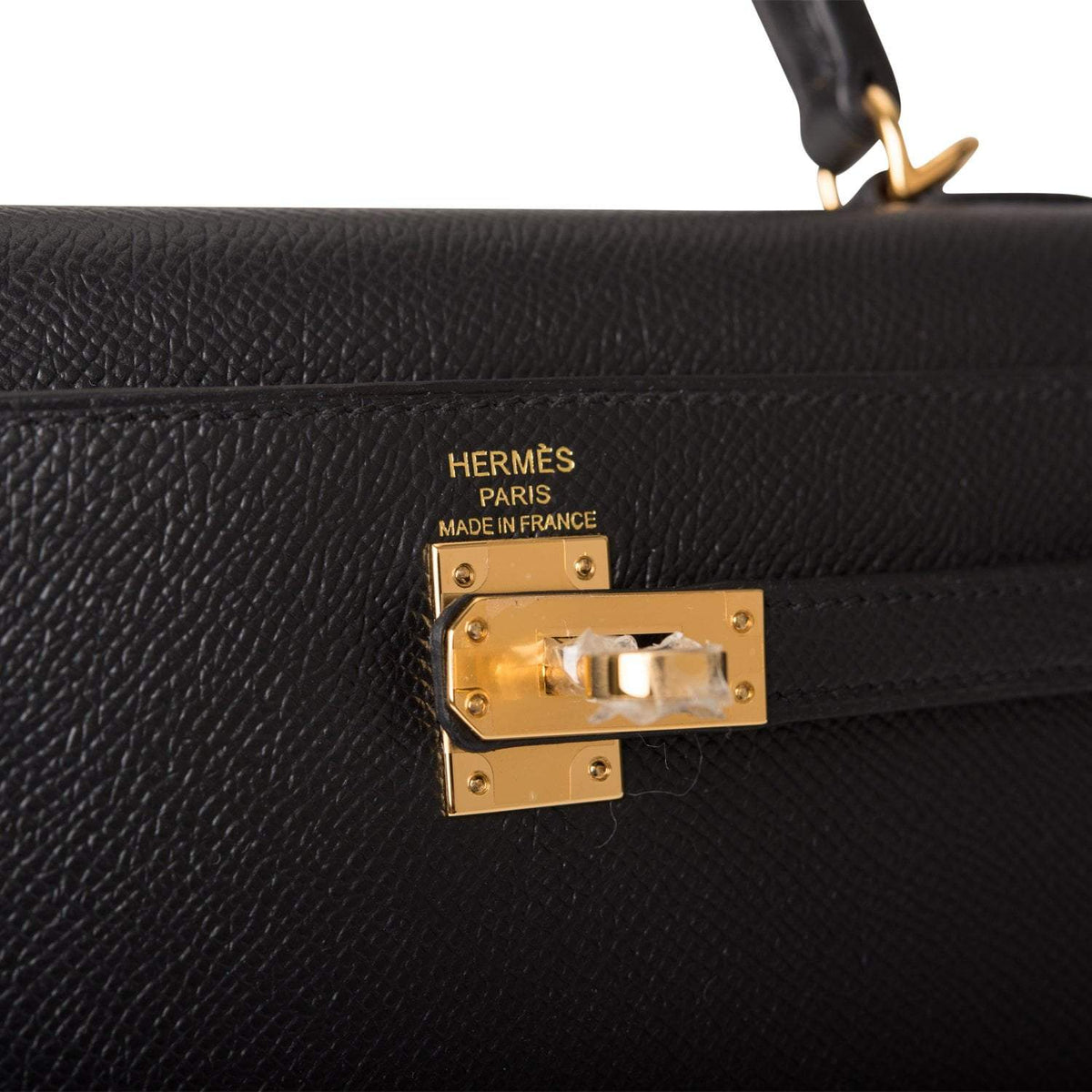 Hermes Black Epsom Sellier Kelly 25cm Gold Hardware Hermes