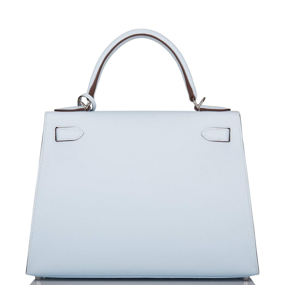 Hermes Bleu Brume Epsom Sellier Kelly 28cm Palladium Hardware BagAg