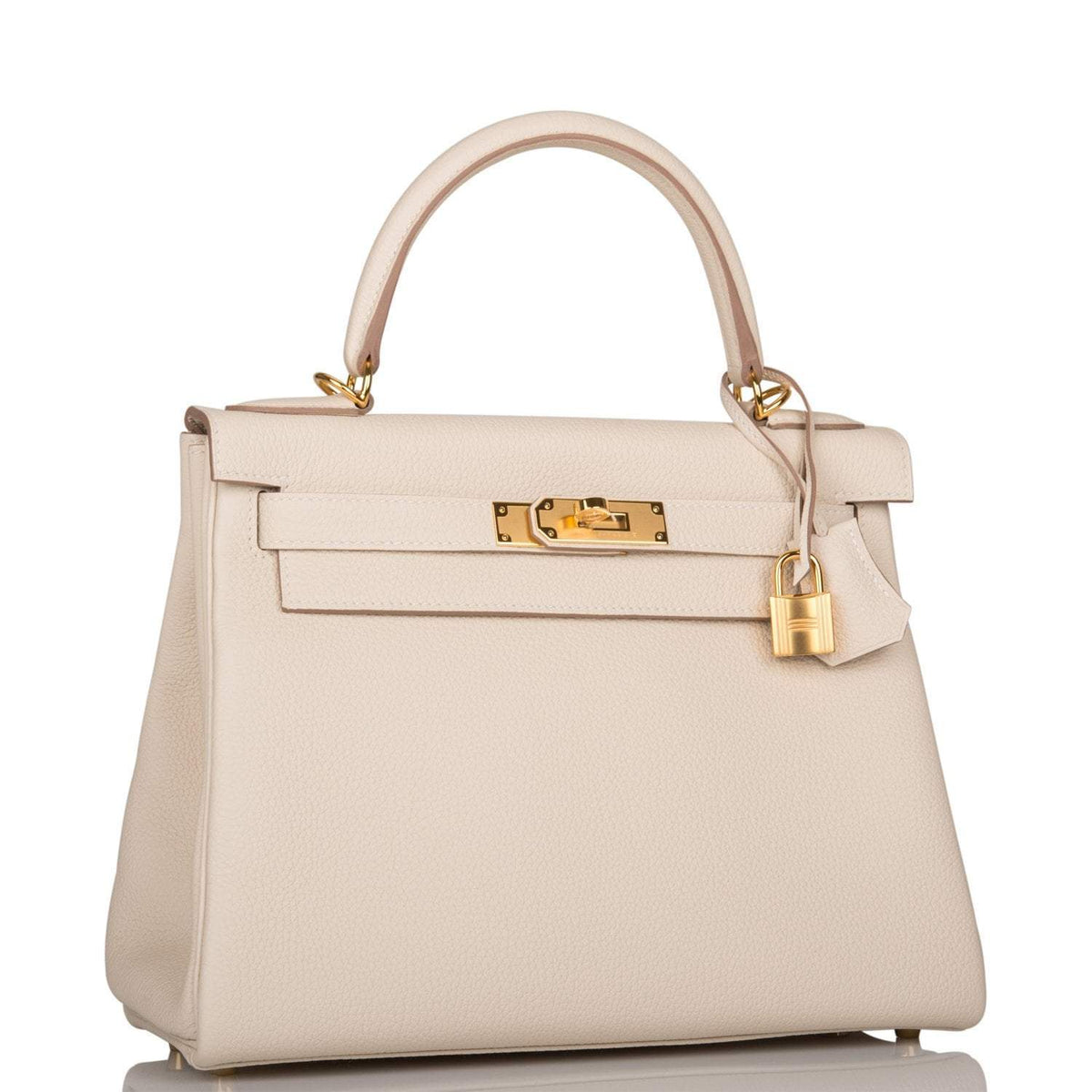 Hermes Craie Togo Retourne Kelly 28cm Gold Hardware BagAg