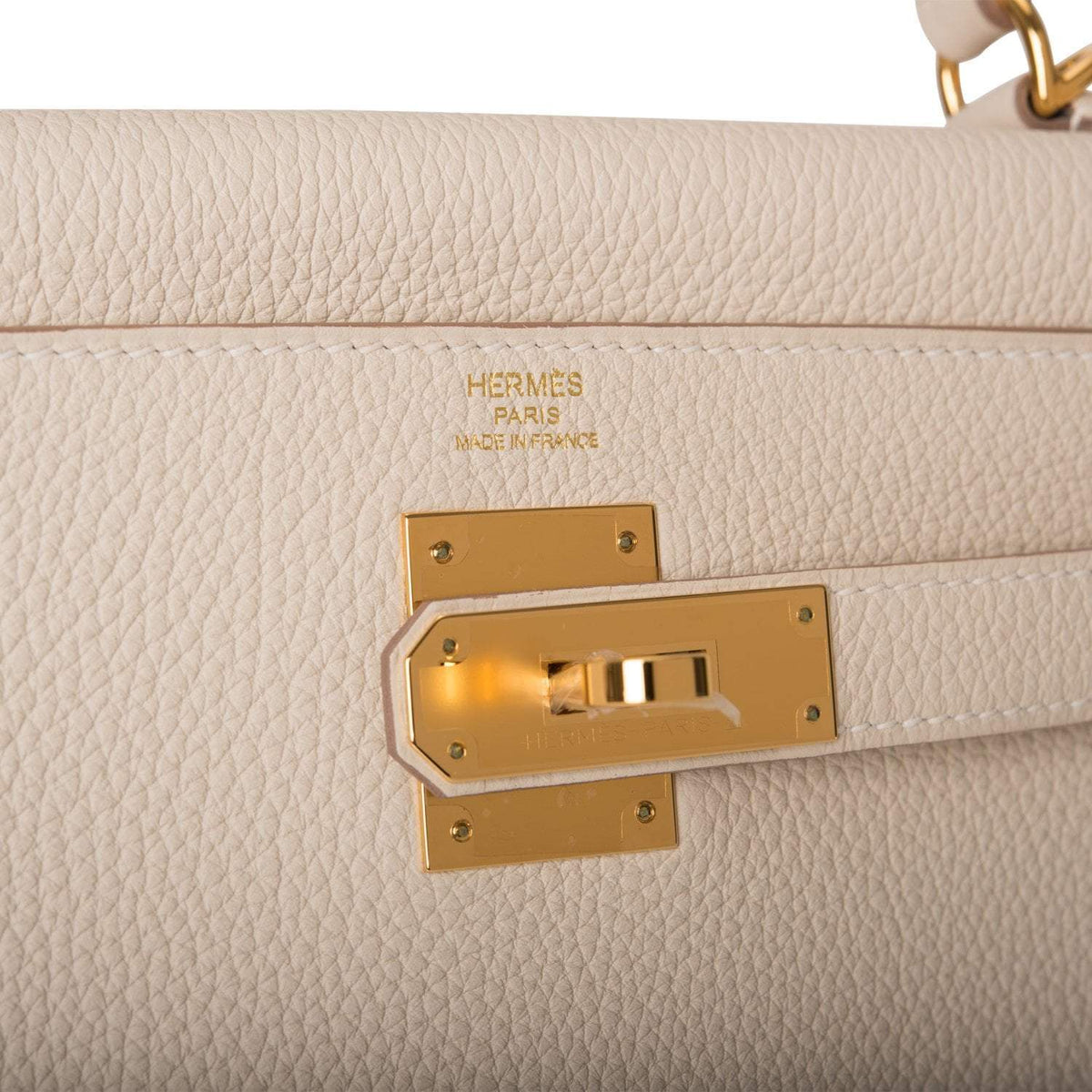 Hermes Craie Togo Retourne Kelly 28cm Gold Hardware BagAg