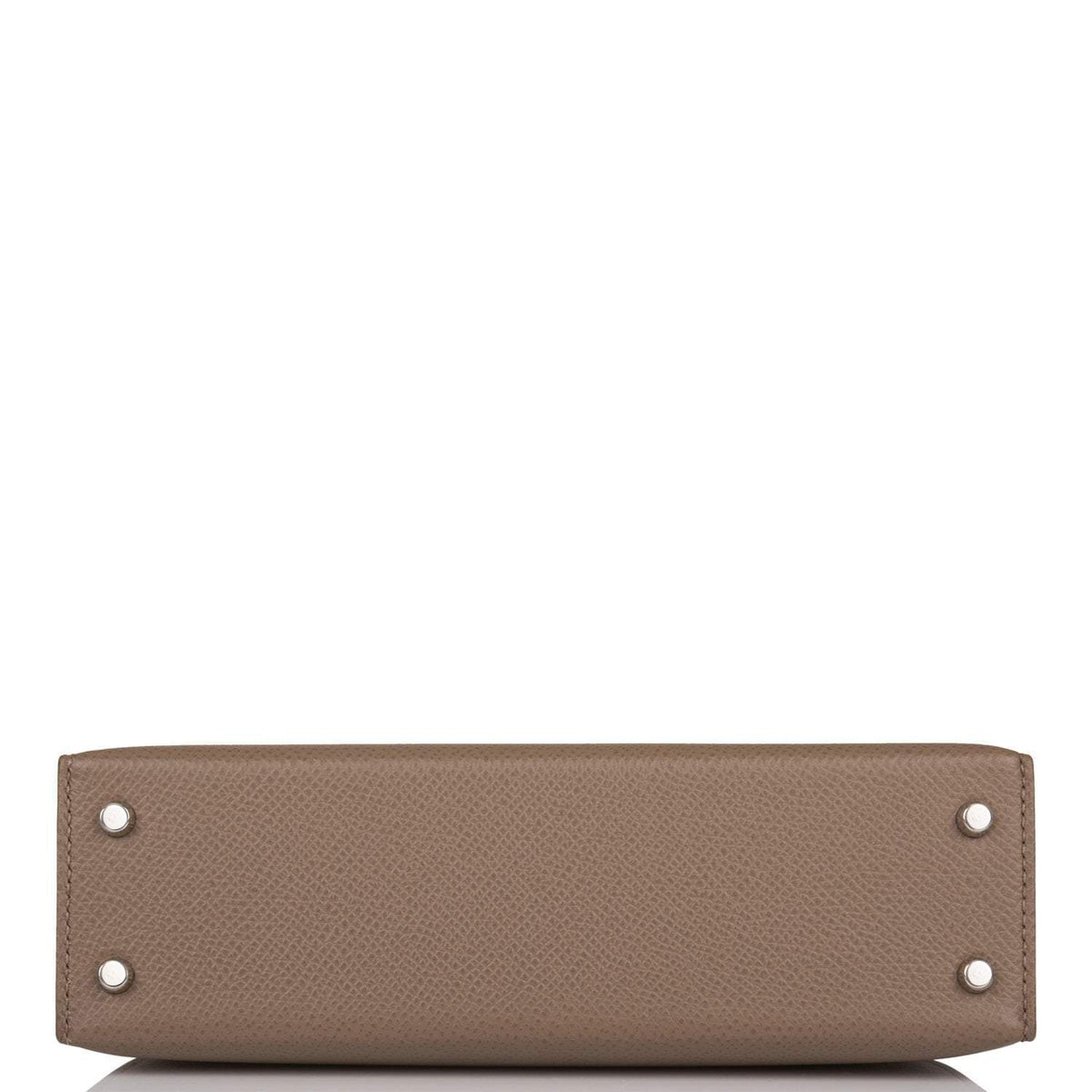Hermes Tri-Color Kelly Sellier 20 Etoupe, Alezan and Biscuit Epsom Palladium Hardware Crowned Bag