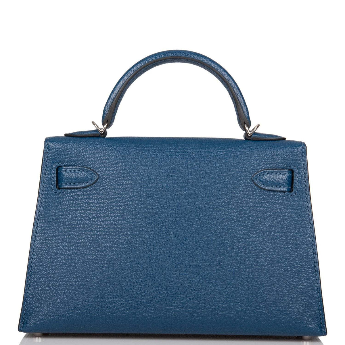Hermes Verso Kelly Sellier 20 Deep Blue Chèvre Palladium Hardware Crowned Bag