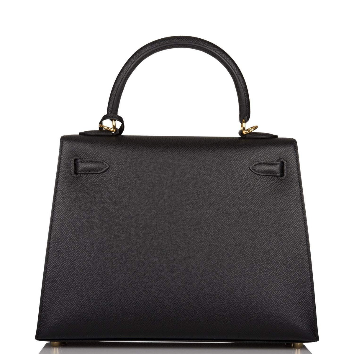 Hermes Kelly Sellier 25 Black Epsom Gold Hardware Hermes