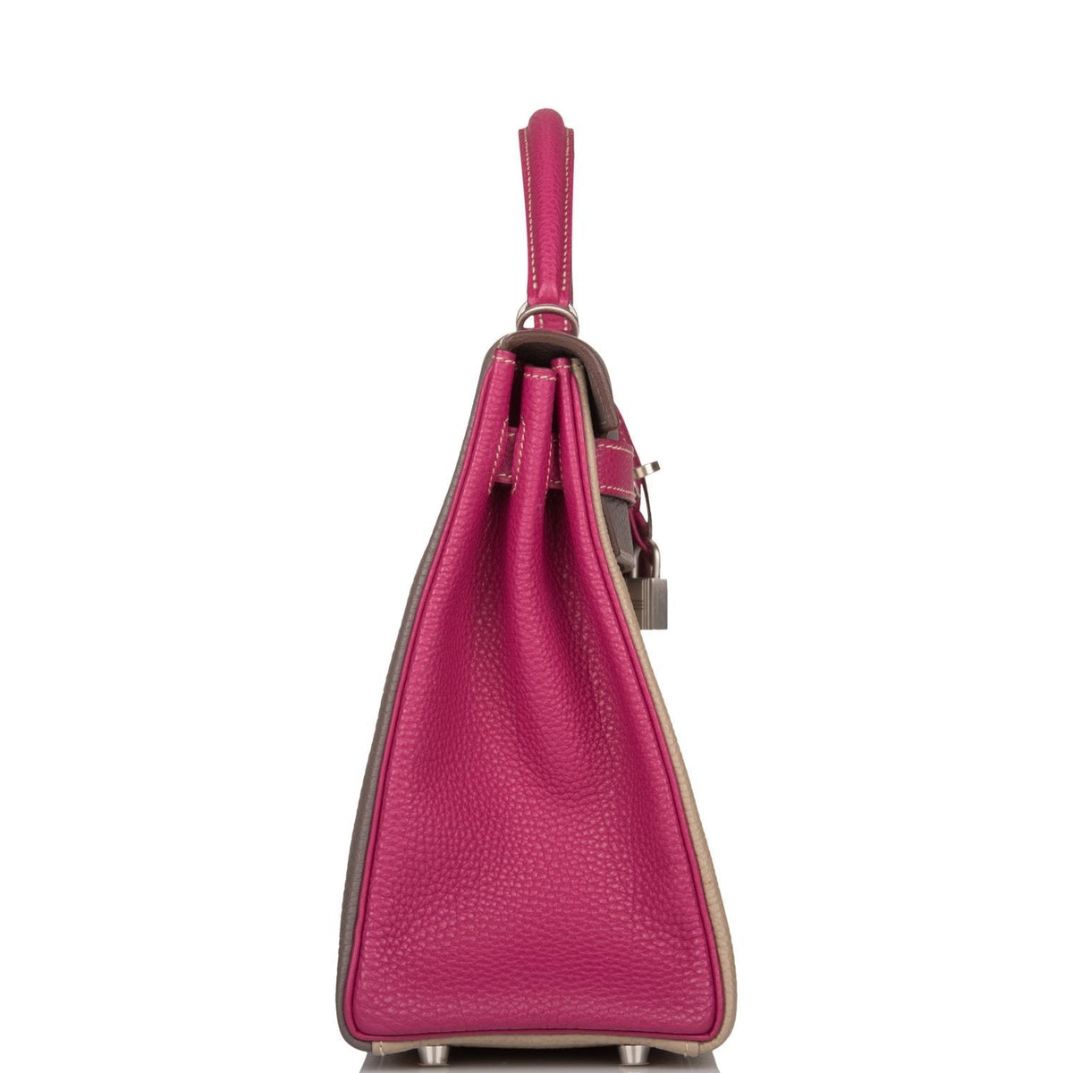 Hermes Kelly Retourne 32 Tosca, Gris Tourterelle and Etain Togo Brushed Palladium Hardware Hermes