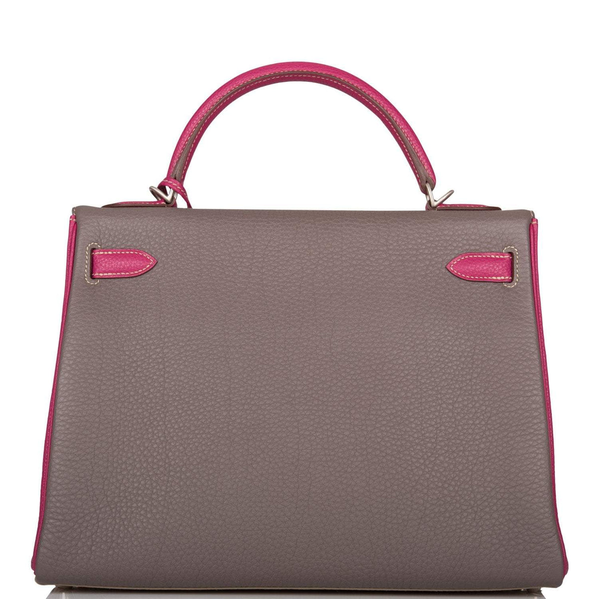 Hermes Kelly Retourne 32 Tosca, Gris Tourterelle and Etain Togo Brushed Palladium Hardware Hermes
