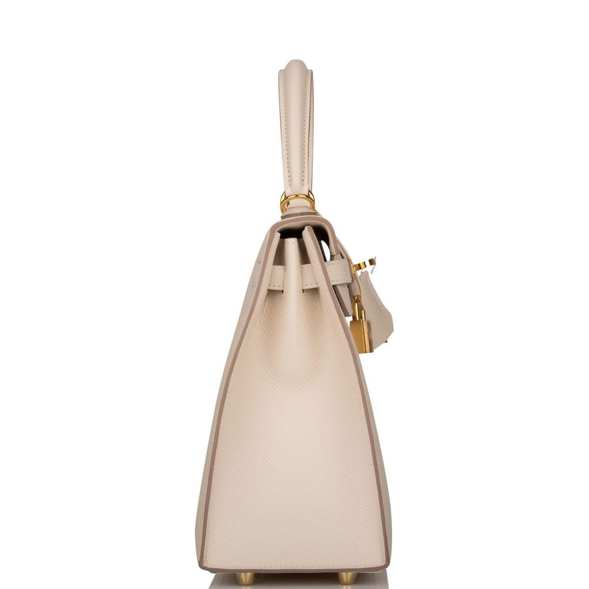 Hermes Kelly Sellier 25cm Craie Epsom Gold Hardware Hermes