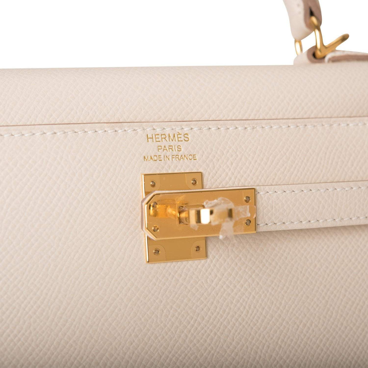 Hermes Kelly Sellier 25cm Craie Epsom Gold Hardware Hermes