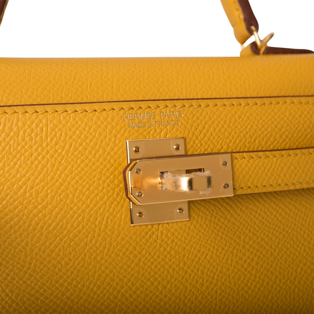 Hermes Kelly Sellier 20 Jaune Ambre Epsom Gold Hardware Hermes
