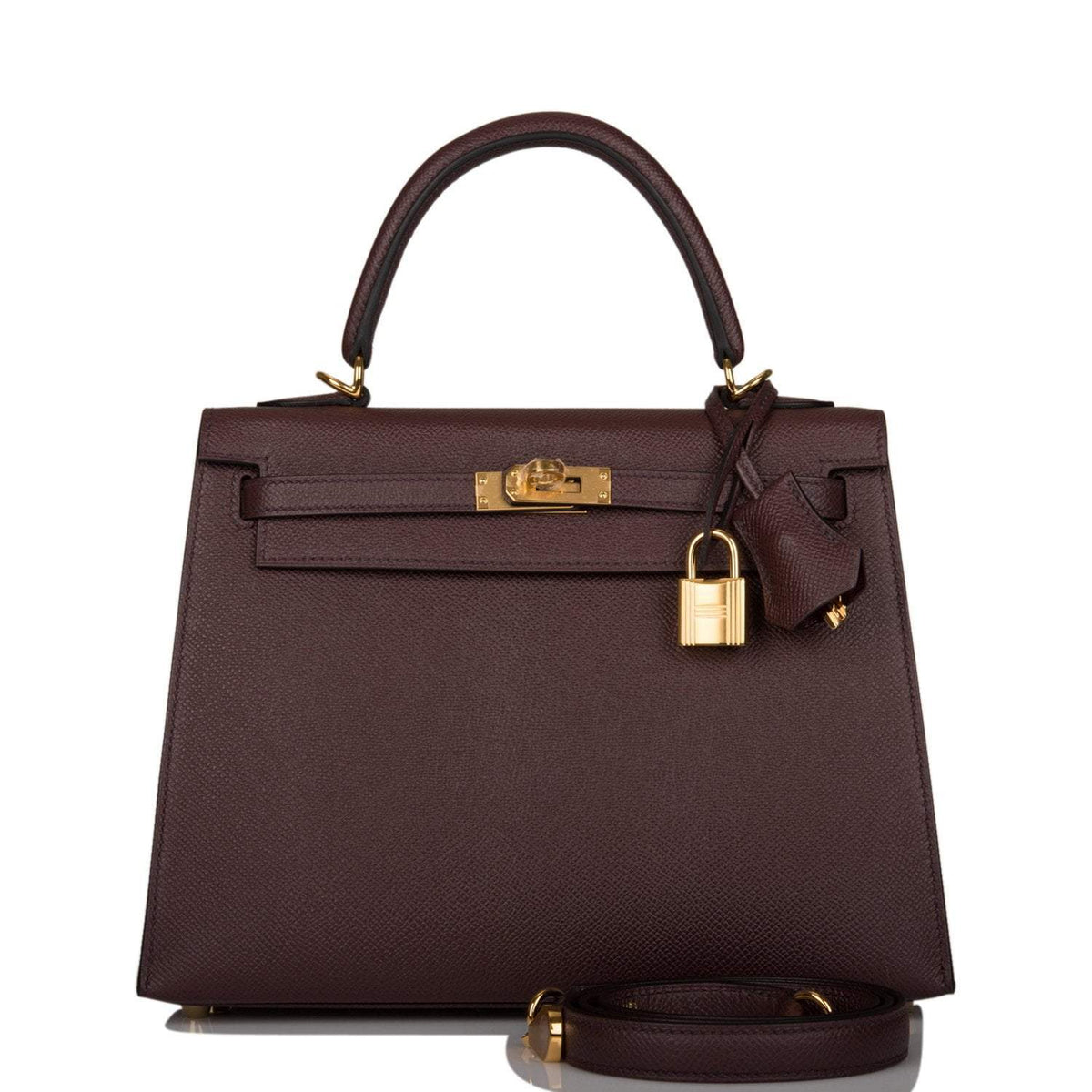 Hermes Kelly Sellier 25 Rouge Sellier Epsom Gold Hardware Hermes