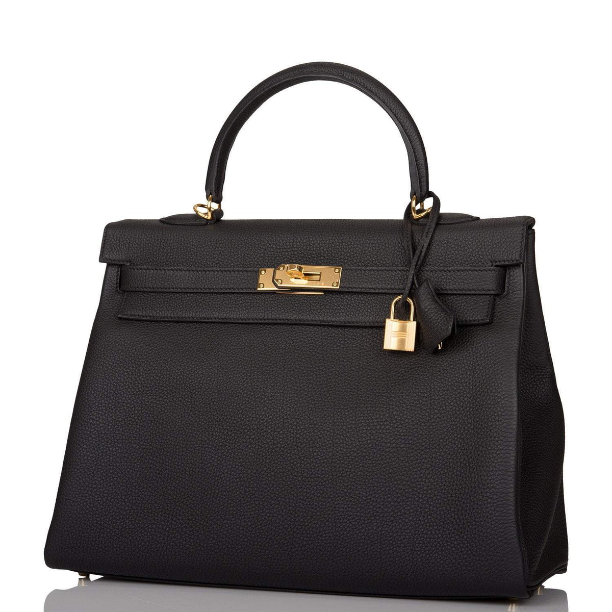 Hermes Black Togo Retourne Kelly 35cm Gold Hardware Hermes