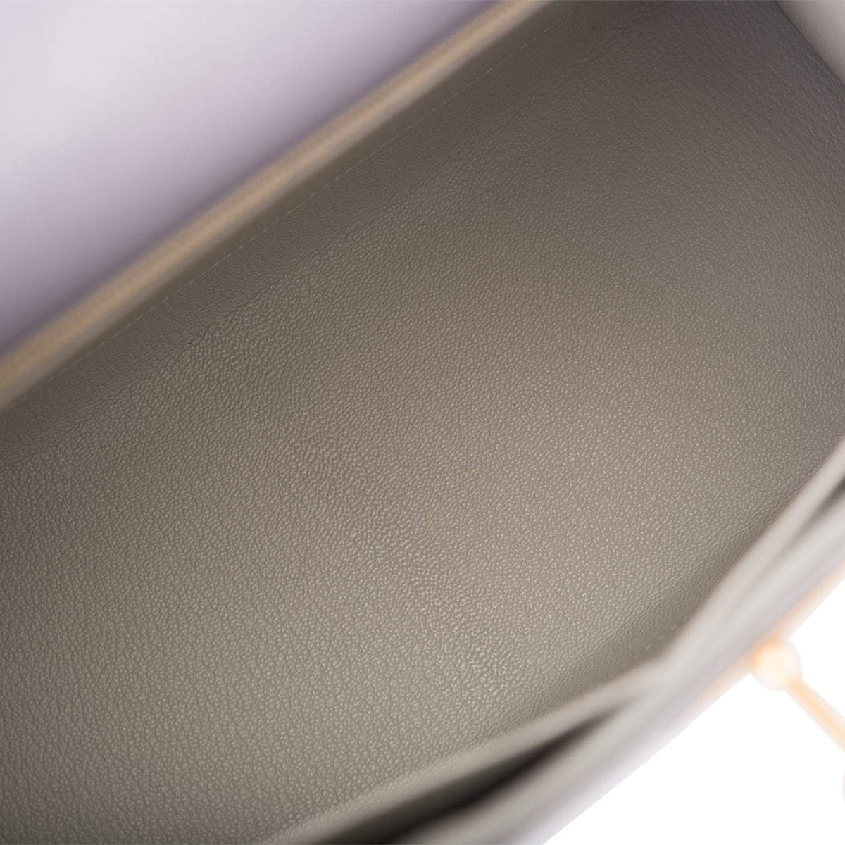 Hermes Kelly 28cm Bi-Color Gris Agate and Gris Perle Ostrich Sellier  Brushed Gold Hardware Hermes